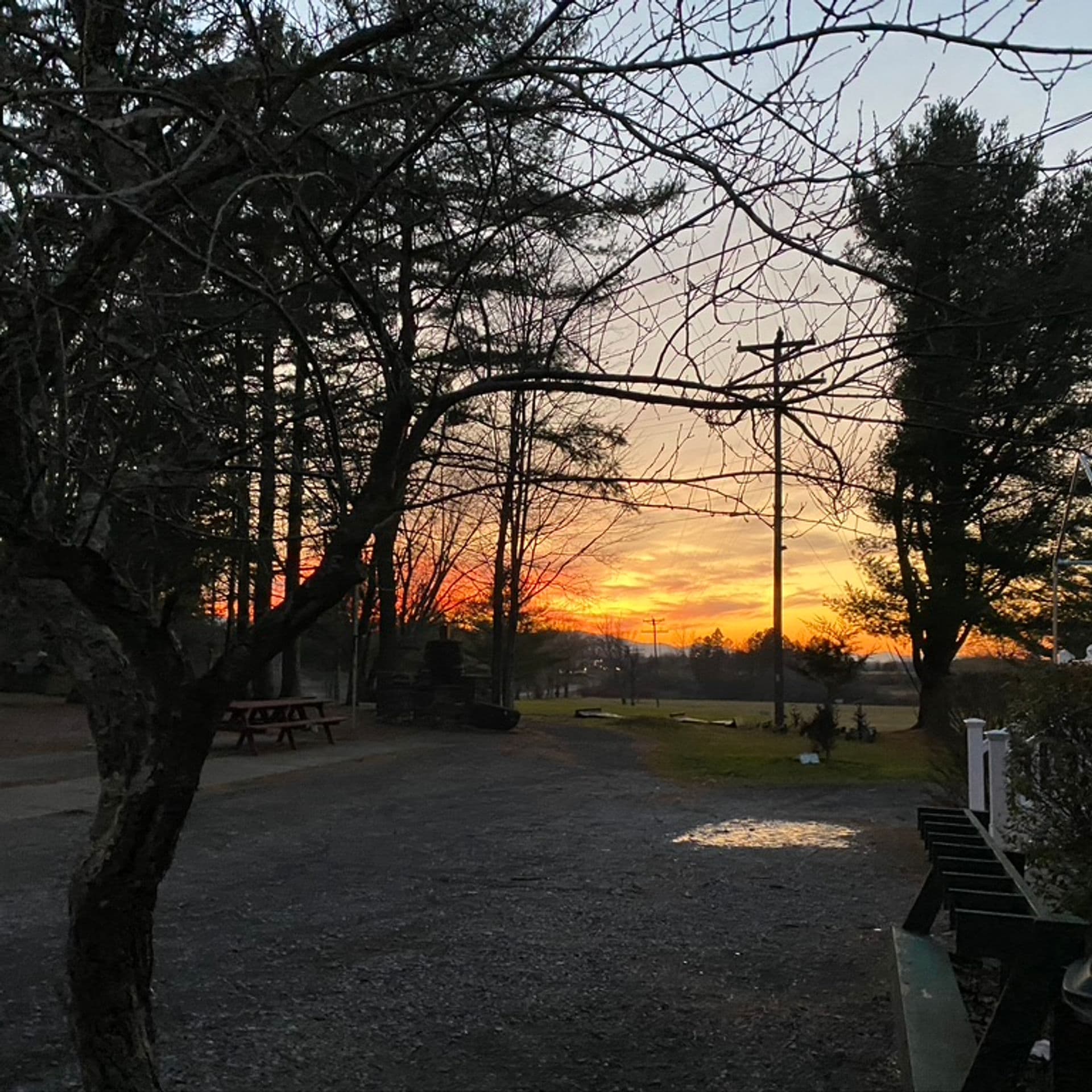 Scenic spring fairway with mountain views at Island Green