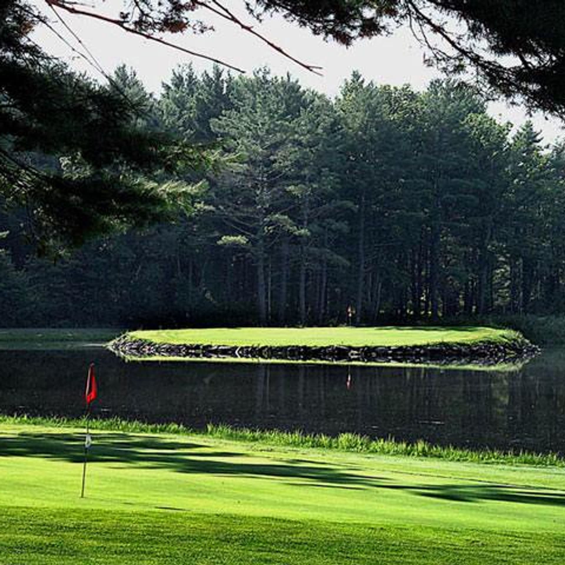 Island Green Golf Course signature island green hole, Greenville NY — 30 miles from Albany